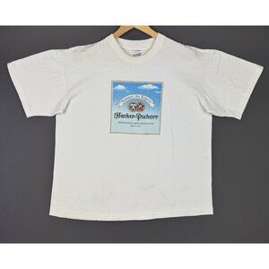 Vintage 90's Hacker Pschorr Himmel Der Bayern Beer Alcohol Promo Drink Rare XL